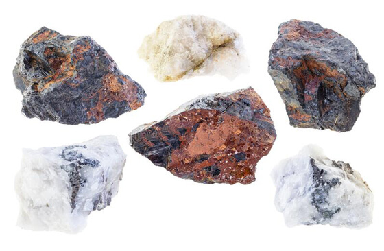 Different types of Tungsten ore.jpg